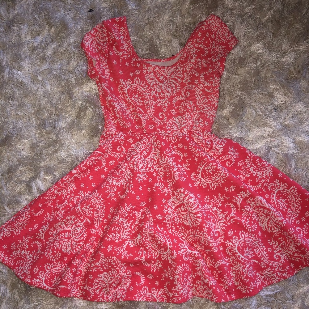 Coral Floral Dress